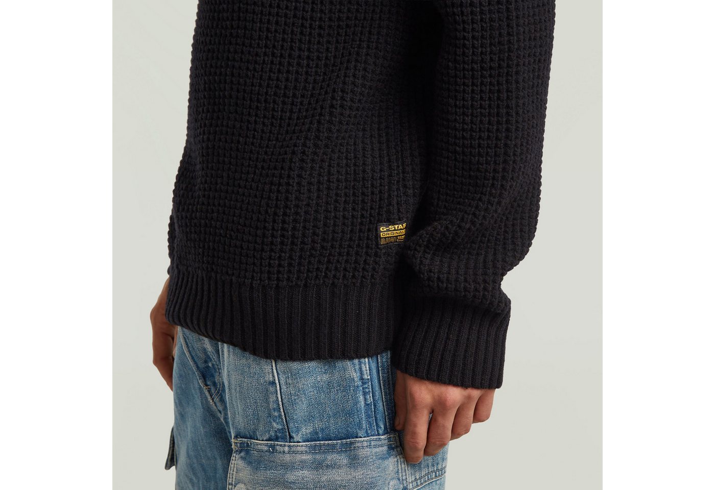 G-STAR Strickpullover Chunky Knit im Regula Fit mit Rundhals, Woll-Mix – Bild 3 von 5