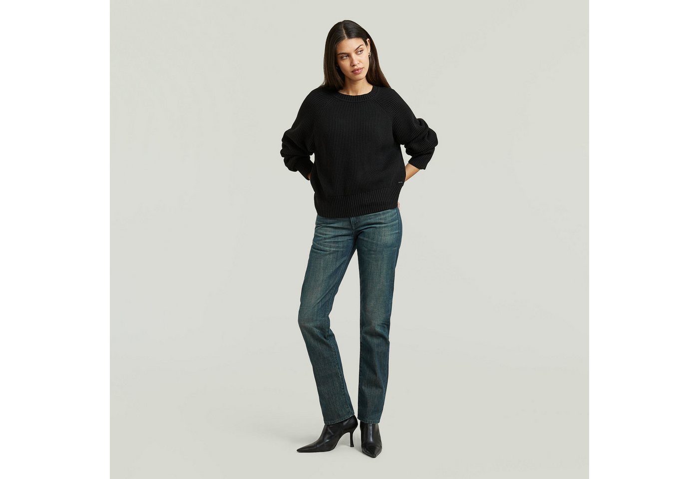 G-STAR Strickpullover Unit Crew Knit wmn mit Rundhals, oversize – Bild 4 von 5