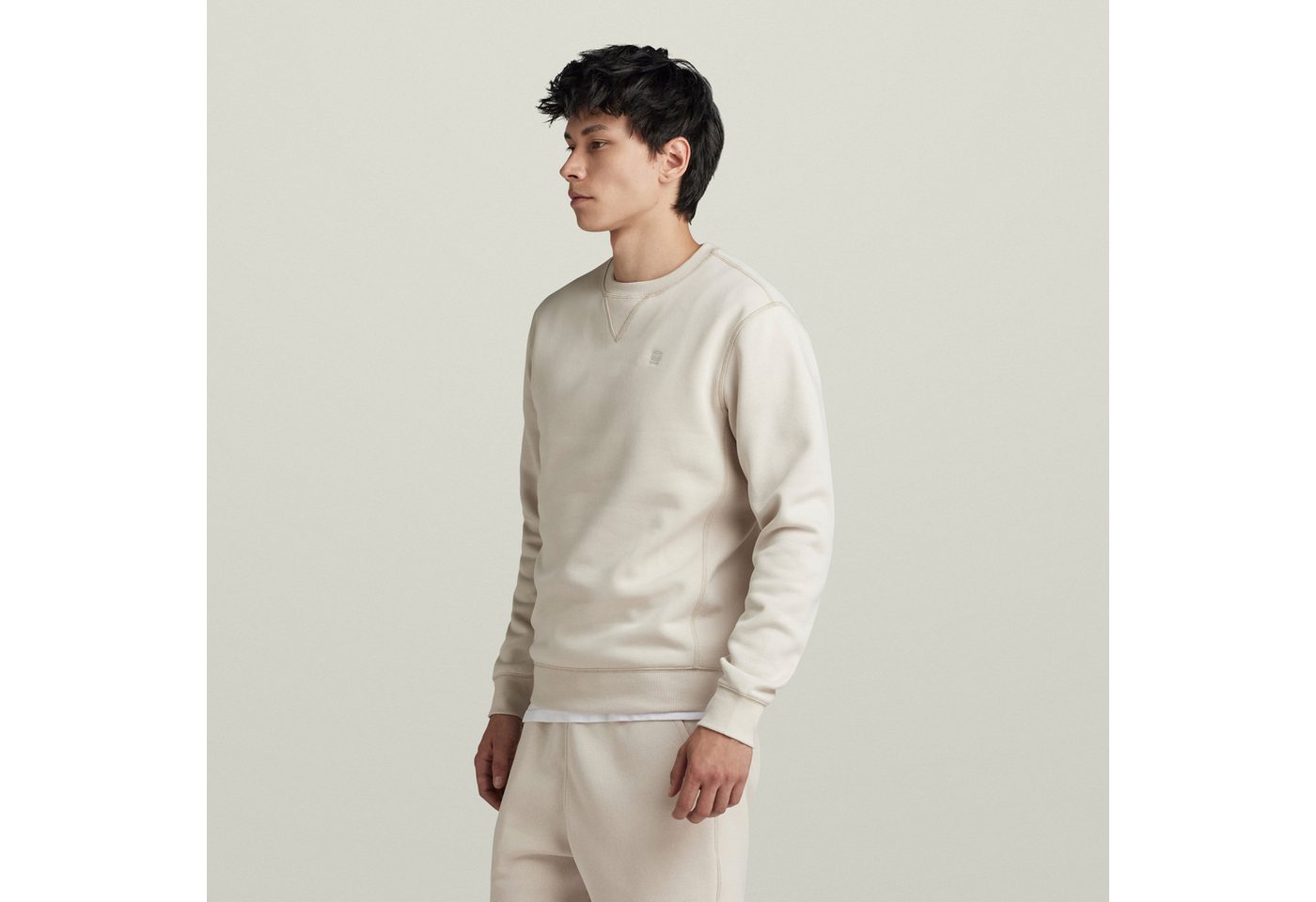 G-STAR Sweatshirt Premium Core Pacior Sweat mit Ripp-Seiteneinsätzen – Bild 2 von 5