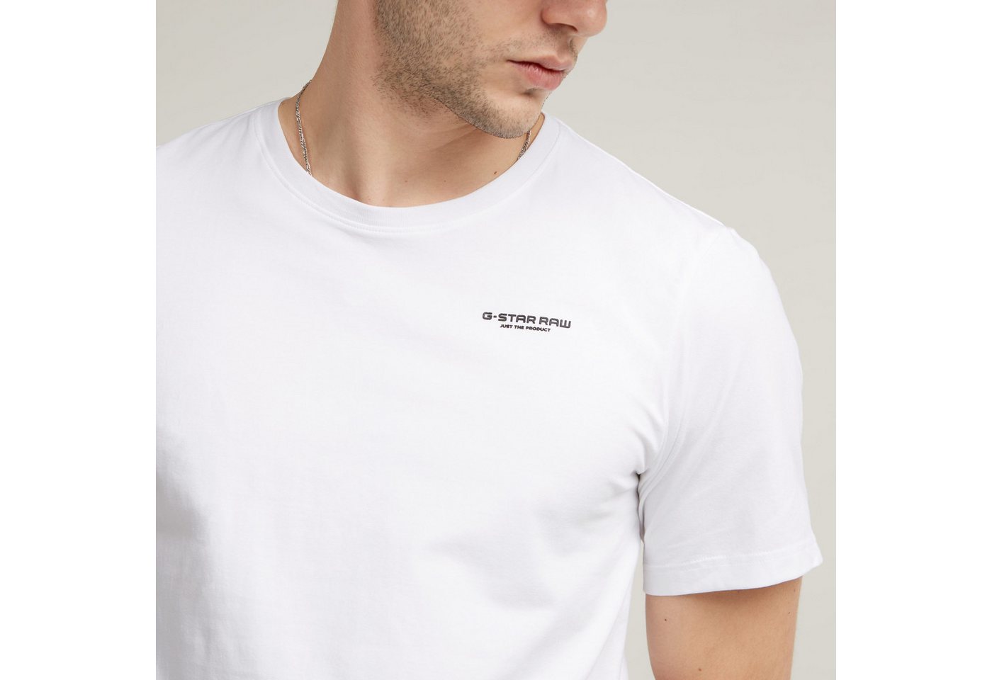 G-STAR T-Shirt Slim Base mit Rundhals, Baumwollmix – Bild 4 von 5