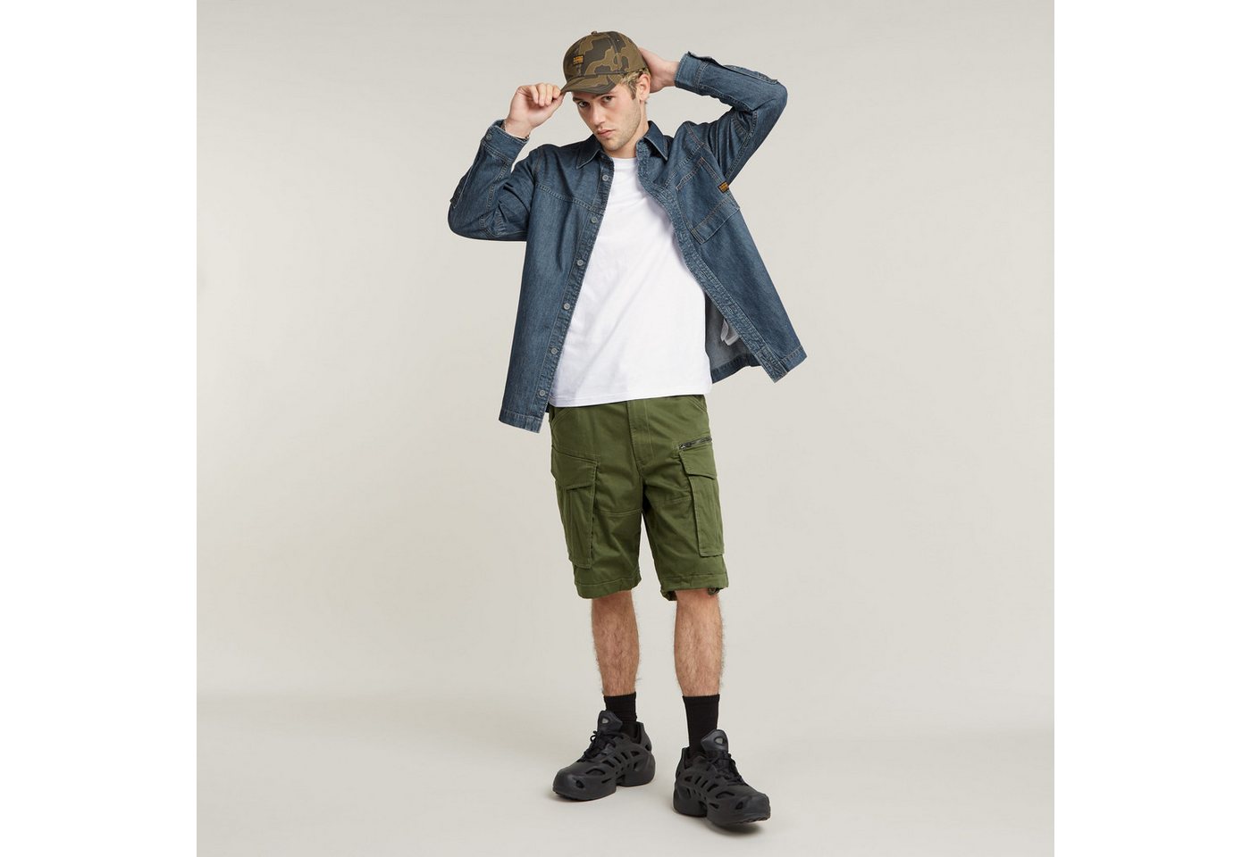 G-STAR T-Shirt Slim Base mit Rundhals, Baumwollmix – Bild 5 von 5