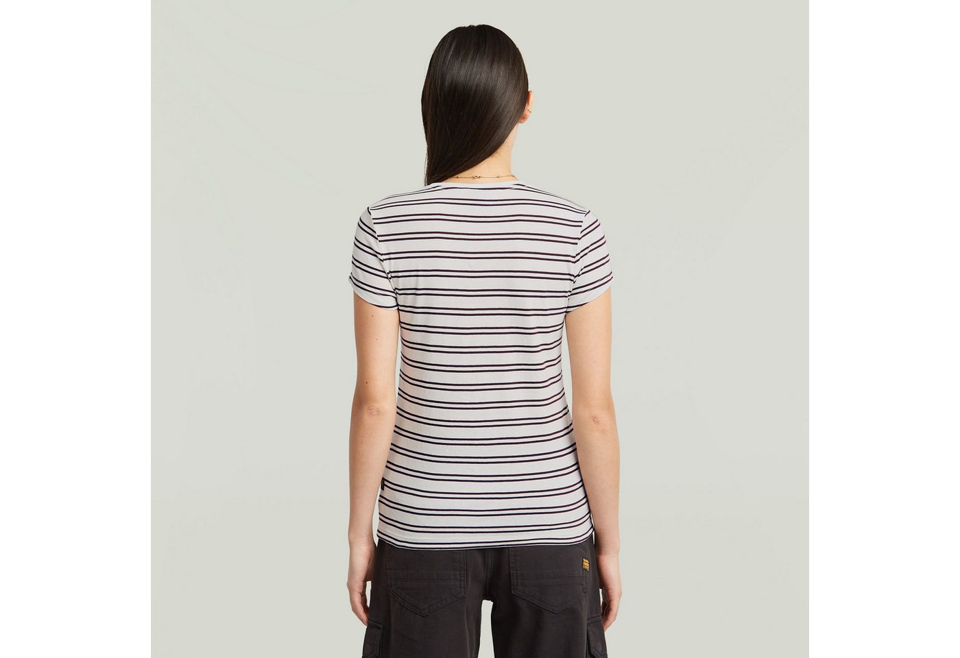 G-STAR V-Shirt Eyben mit Label – Bild 3 von 5