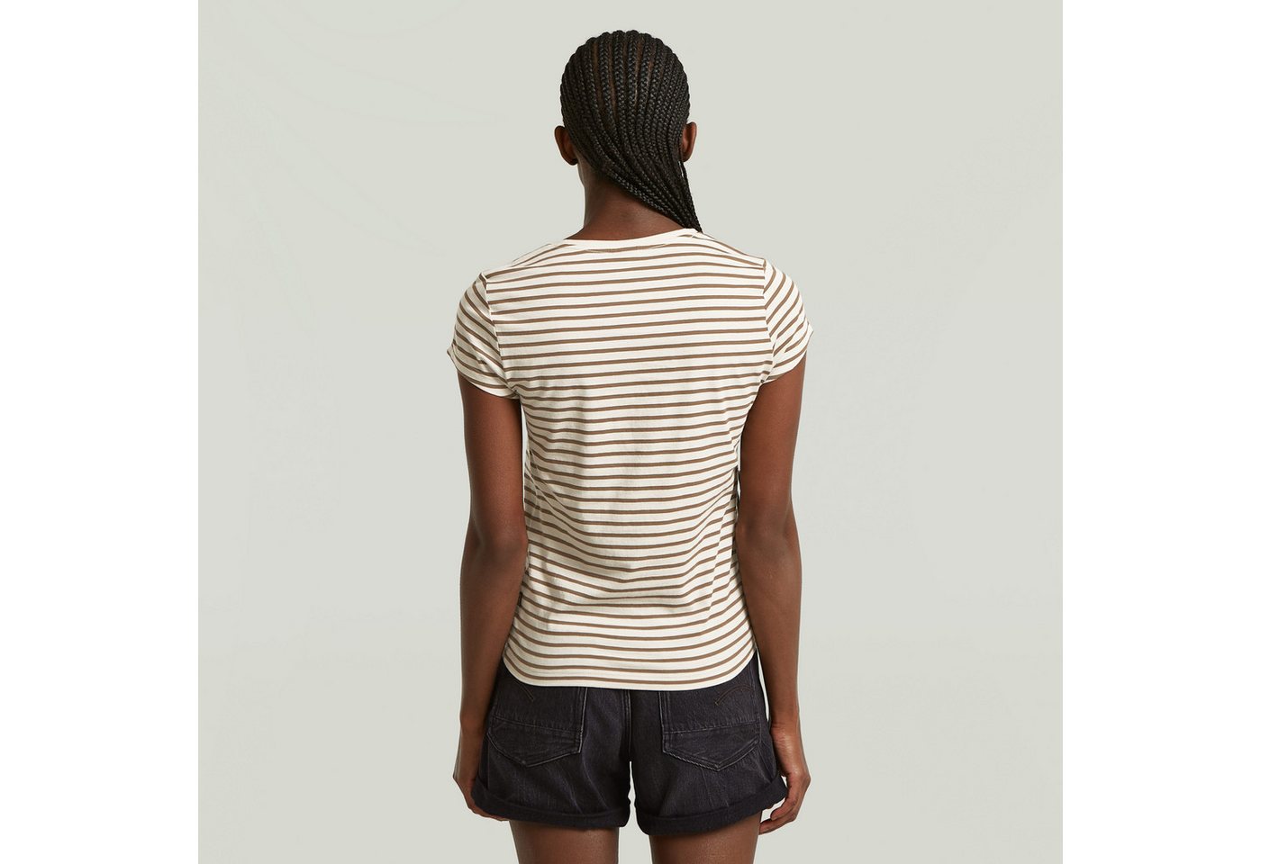 G-STAR V-Shirt Eyben mit Label – Bild 2 von 5