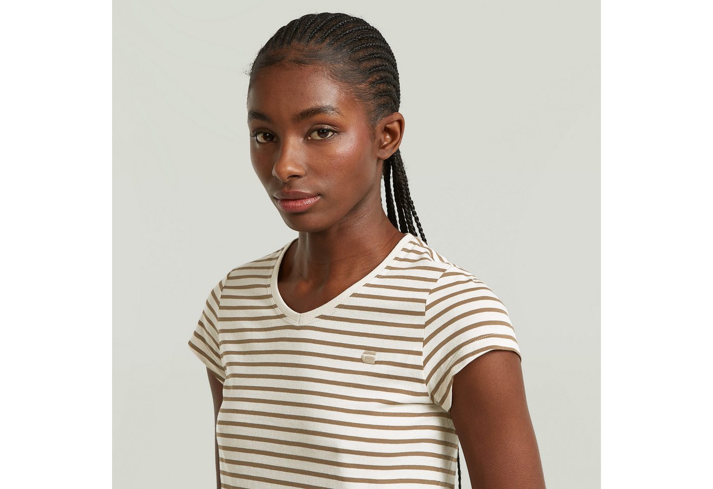 G-STAR V-Shirt Eyben mit Label – Bild 3 von 5
