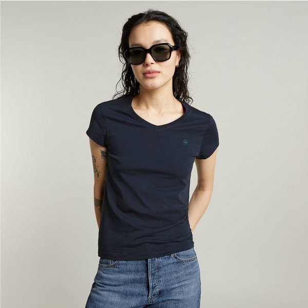 G-STAR V-Shirt Eyben mit Label