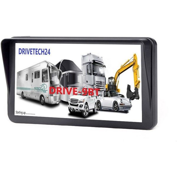 GABITECH großes 9 Zoll Navigationsgerät DRIVE 9BT mit TMC Funktion für LKW, PKW LKW-Navigationsgerät (europa, Bluetooth,kostenlose Updates, großes Display, TTS-