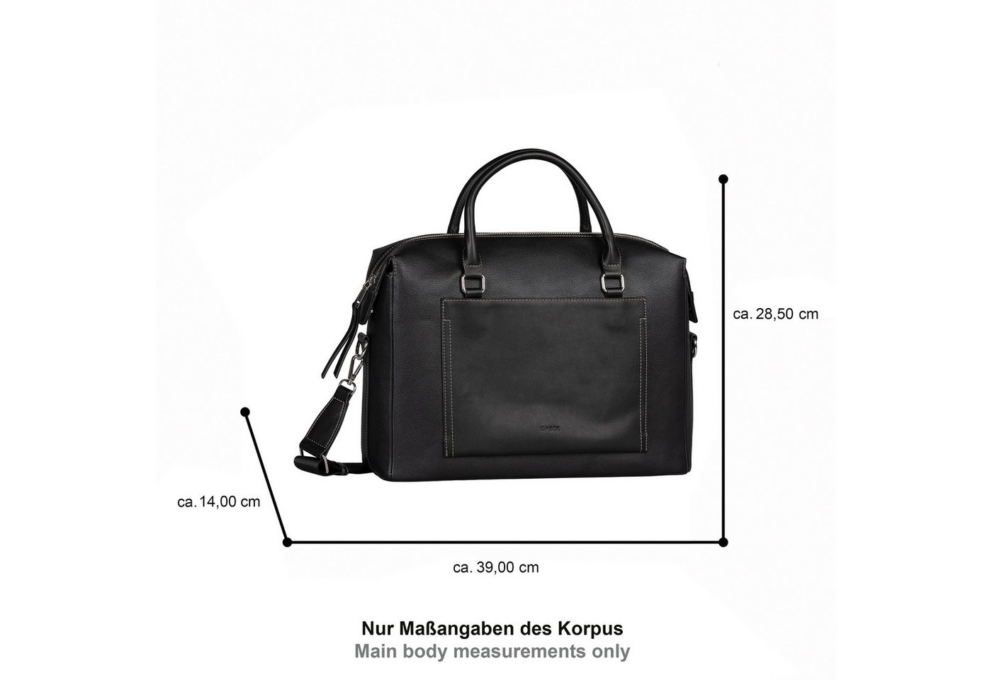 Gabor Aktentasche Emine, Damen Laptoptasche mit Logoschriftzug – Bild 5 von 5