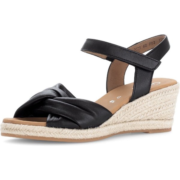 Gabor ATHEN Keilsandalette, Riemchensandale, Sommerschuh mit Klettverschluss, G-Weite