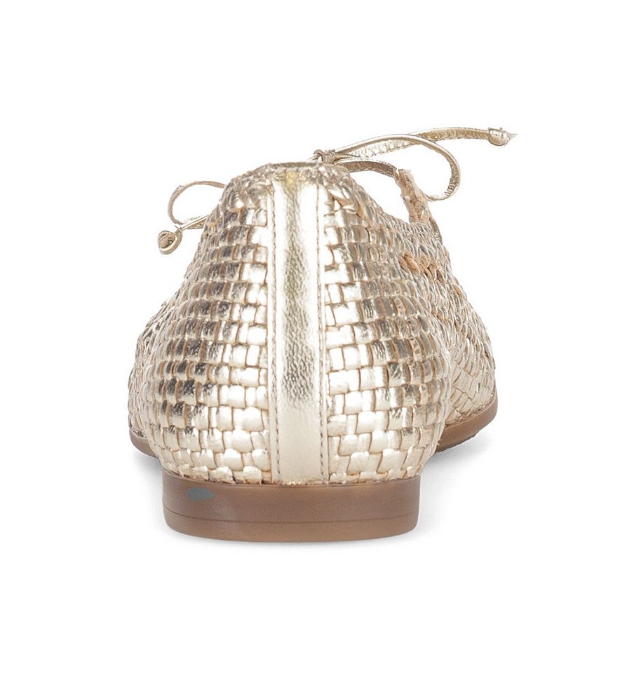 Gabor Ballerina, Sommerschuh in modischer Flecht- und Metallicoptik – Bild 2 von 5