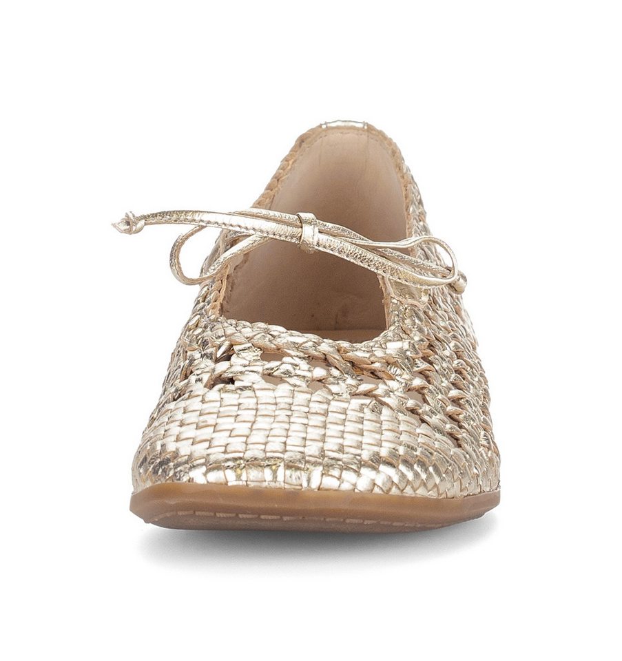 Gabor Ballerina, Sommerschuh in modischer Flecht- und Metallicoptik – Bild 3 von 5