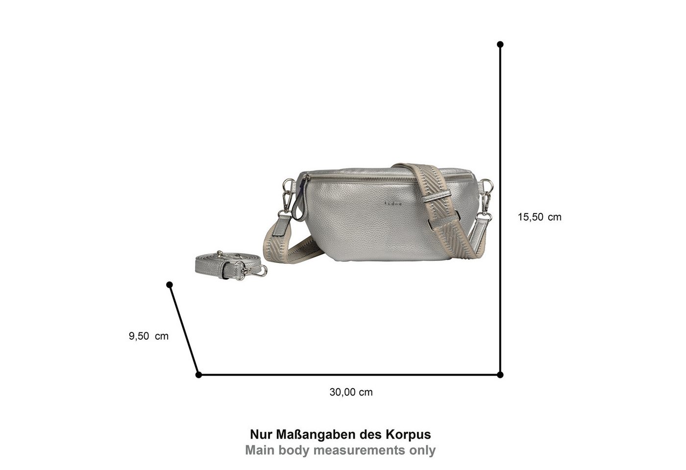 Gabor Bauchtasche Silena, hochwertig gewebte Gurtband und ein filigranes Logo – Bild 2 von 5
