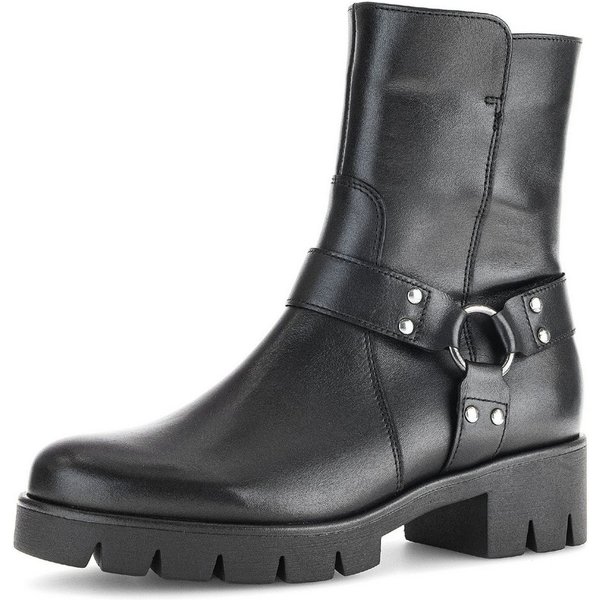 Gabor Bikerboots, Blockabsatz, Stiefelette, Boots mit Nieten besetzt