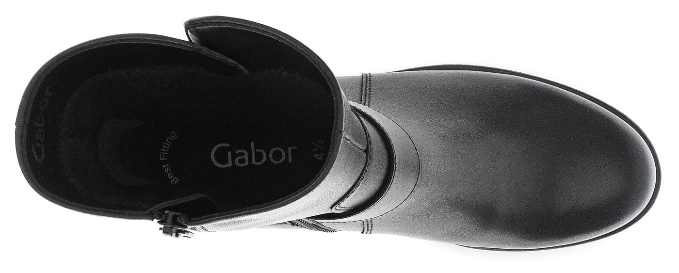 Gabor Bikerboots, Blockabsatz, Stiefelette, Boots mit Nieten besetzt – Bild 3 von 5