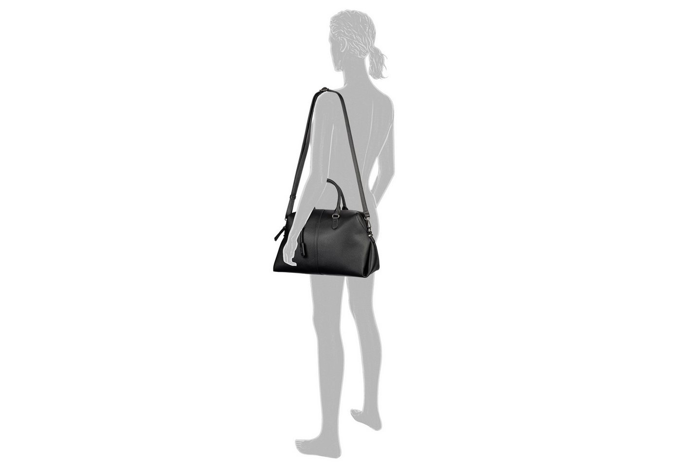 Gabor Bowlingtasche Jesenia, Damen Handtasche mit Zebramuster aus Innenfutter – Bild 2 von 4