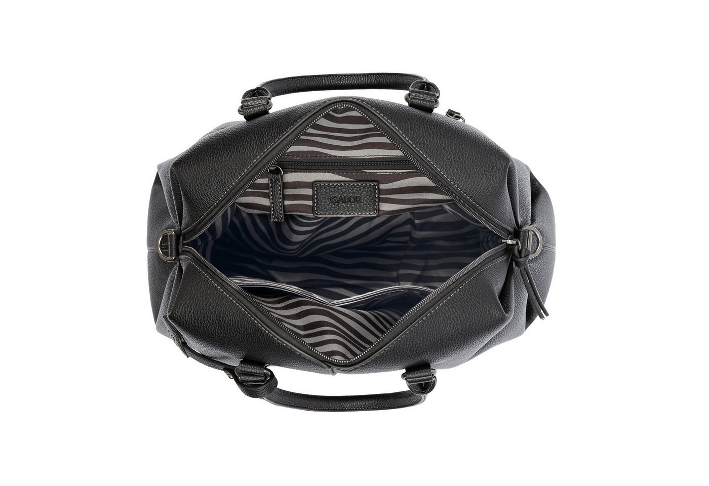Gabor Bowlingtasche Jesenia, Damen Handtasche mit Zebramuster aus Innenfutter – Bild 4 von 4
