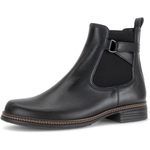 Gabor Chelseaboots Blockabsatz, Stiefelette mit dekorativem Zierriemchen