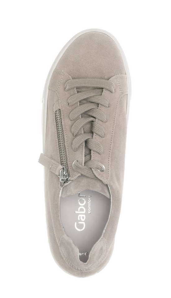Gabor FLORENZ Plateausneaker Freizeitschuh, Halbschuh, Schnürschuh mit Außenreißverschluss, G-Weite – Bild 4 von 5