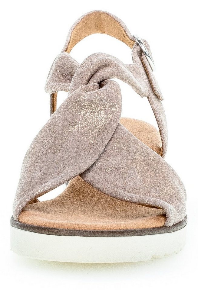 Gabor GENUA Keilsandalette, Sommerschuh, Sandale, Keilabsatz, mit Metallic-Effekt, G-Weite – Bild 5 von 5