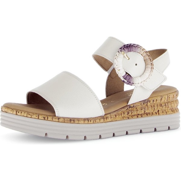 Gabor Genua Keilsandalette, Plateau, Sommerschuh mit dekorativer Zierschnalle, G-Weite