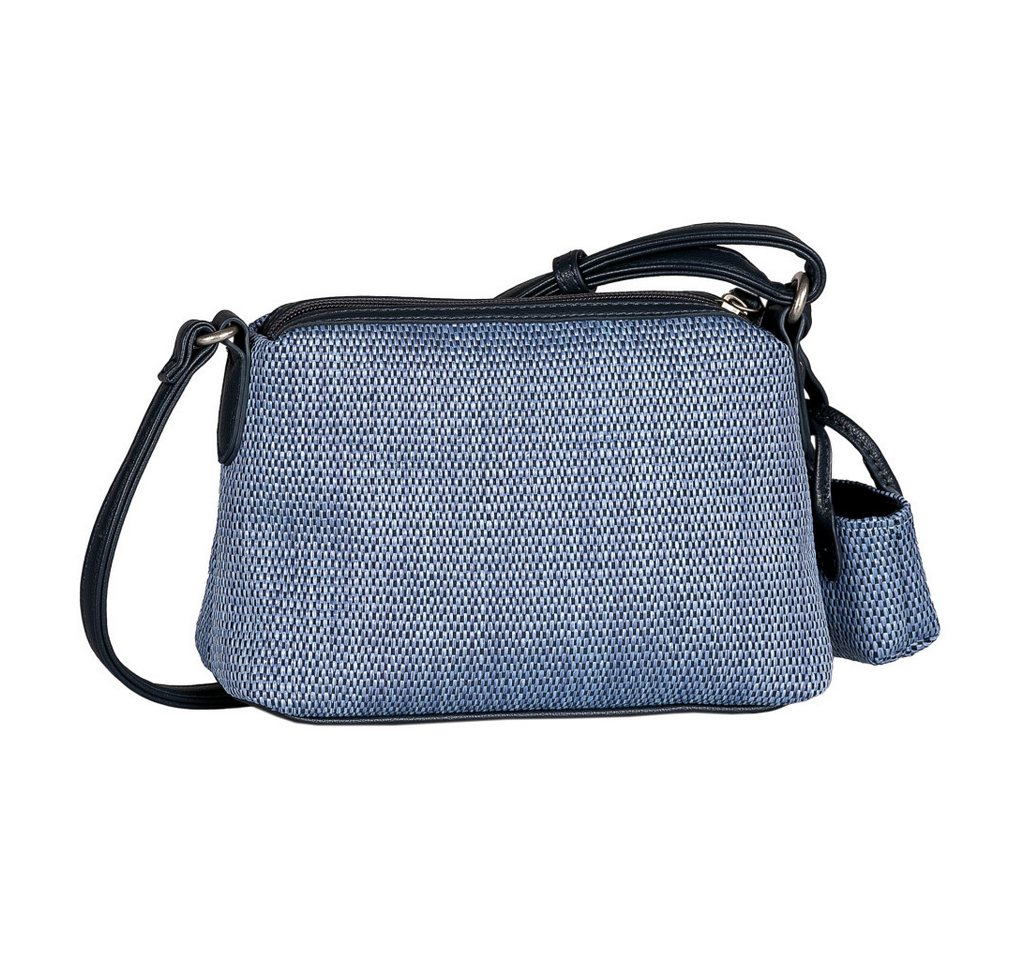 Gabor Handtasche Granada Denada (Set, 2-tlg., Highlight: Mini-Me-Shopper-Anhänger für Lippenbalsam & Tücher), sommerlich gestreiftem Bast & glattes Lederimitat  – Bild 3 von 5