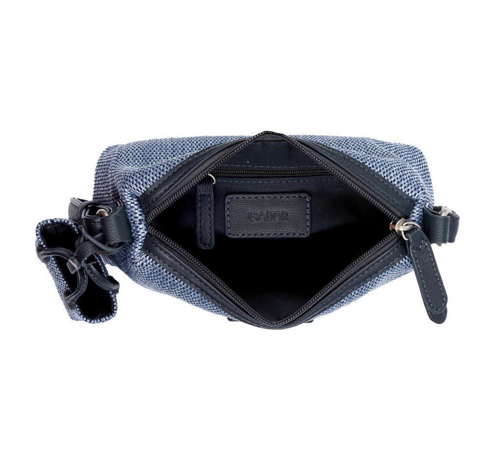Gabor Handtasche Granada Denada (Set, 2-tlg., Highlight: Mini-Me-Shopper-Anhänger für Lippenbalsam & Tücher), sommerlich gestreiftem Bast & glattes Lederimitat  – Bild 4 von 5