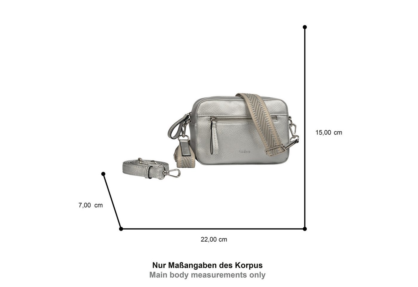 Gabor Handtasche Silena, Damen Umhängetasche, Schultertasche mit stylischem Gurtband – Bild 2 von 5