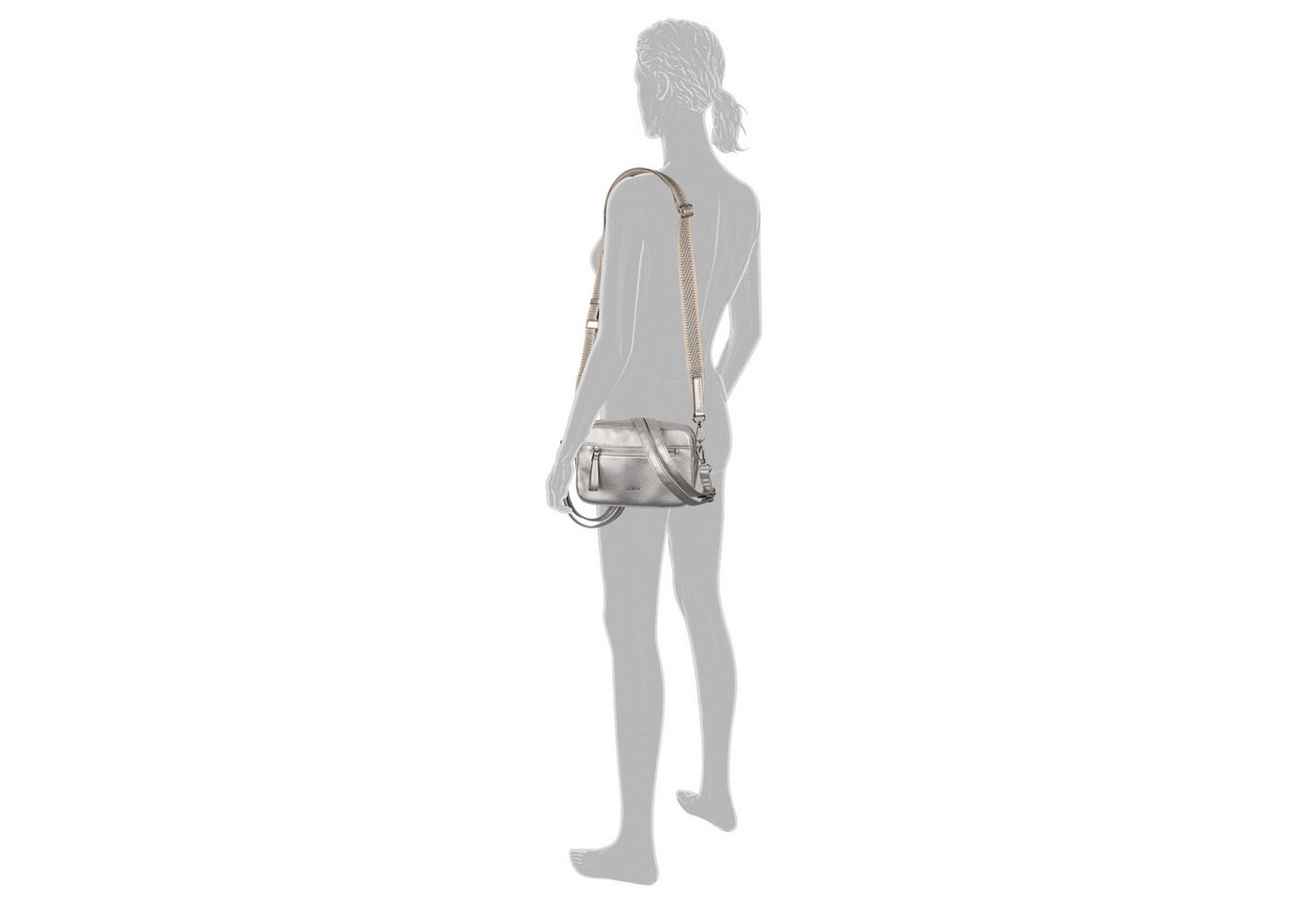 Gabor Handtasche Silena, Damen Umhängetasche, Schultertasche mit stylischem Gurtband – Bild 3 von 5