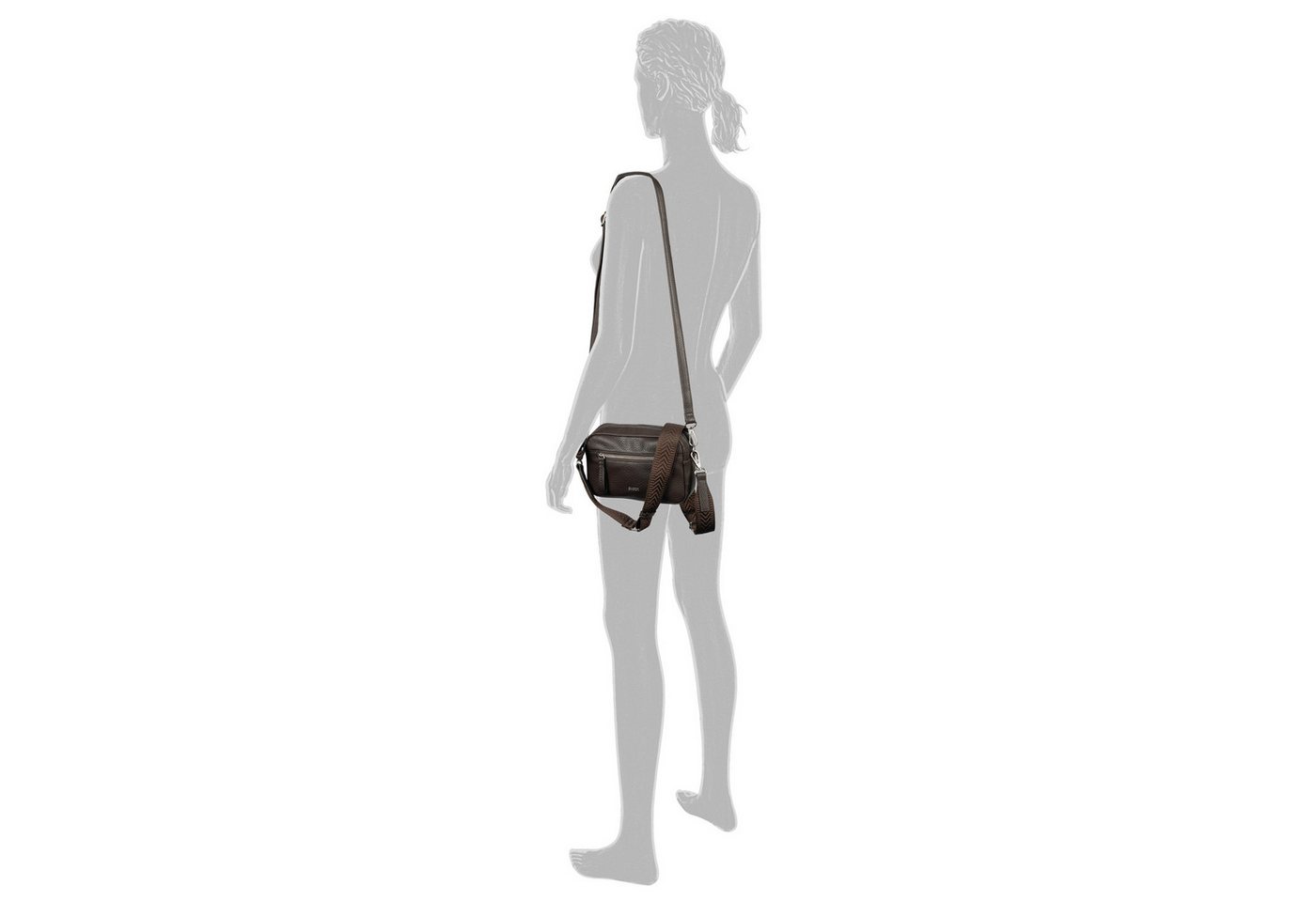Gabor Handtasche Silena, Damen Umhängetasche, Schultertasche mit stylischem Gurtband – Bild 2 von 5