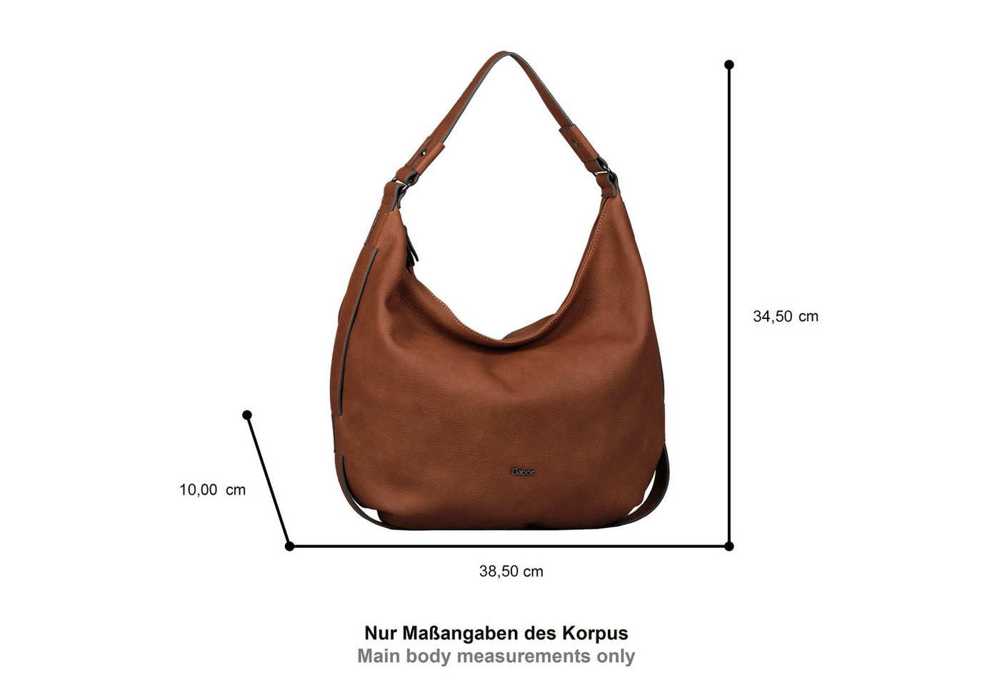 Gabor Hobo Malu, aus weichem genarbtem Lederimitat mit raffinierten Cut-Outs – Bild 4 von 4