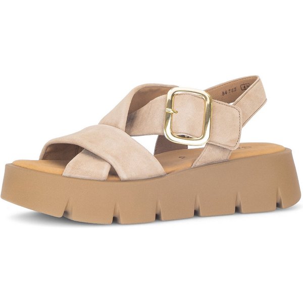 Gabor Keilsandalette, Plateau, Sommerschuh, Riemchensandale mit Kreuzbandage