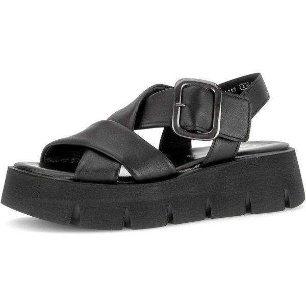 Gabor Keilsandalette, Plateau, Sommerschuh, Riemchensandale mit Kreuzbandage