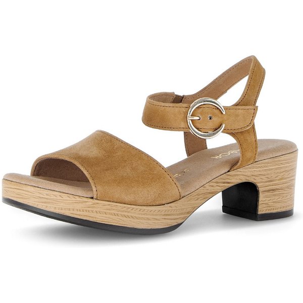 Gabor KRETA Sandalette, Blockabsatz, Sommerschuh, Riemchensandale in Komfortweite G (weit)