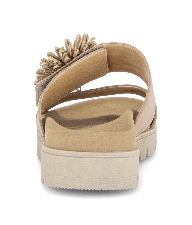 Gabor Pantolette Plateau, Sommerschuh, Schlupfschuh mit Bast-Zierblüte – Bild 5 von 5