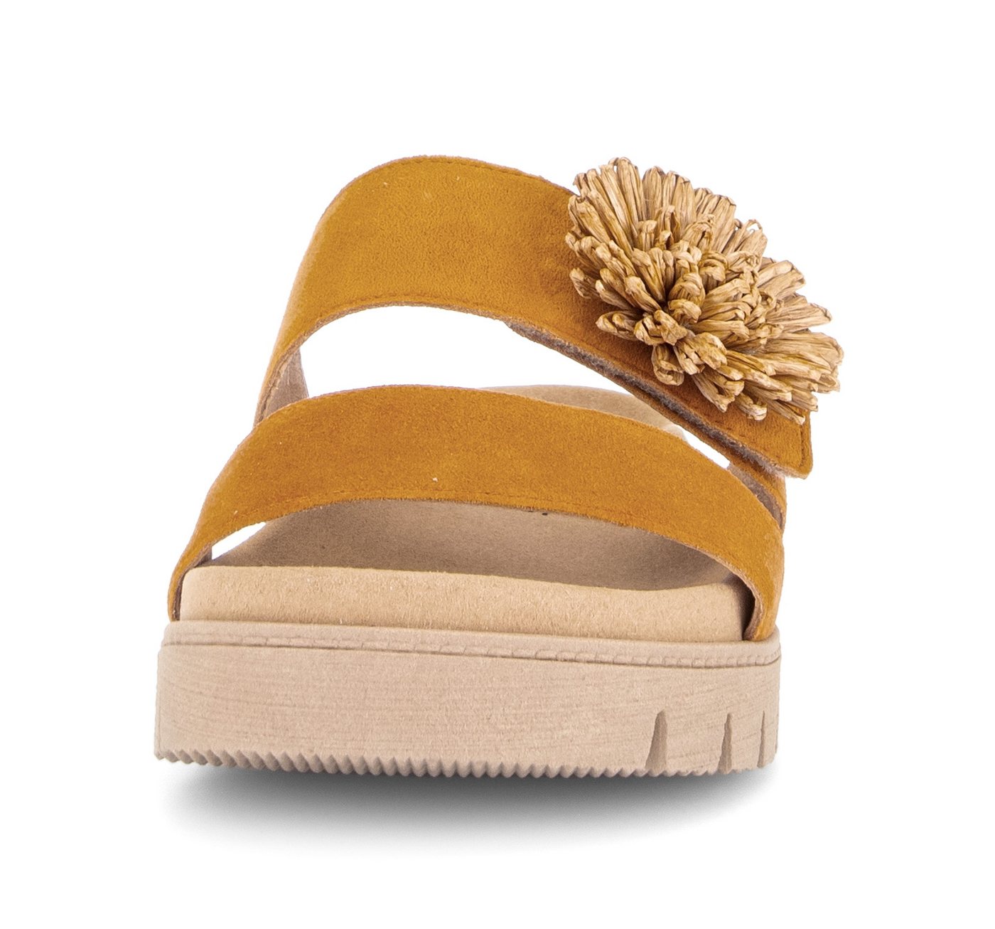 Gabor Pantolette Plateau, Sommerschuh, Schlupfschuh mit Bast-Zierblüte – Bild 4 von 5