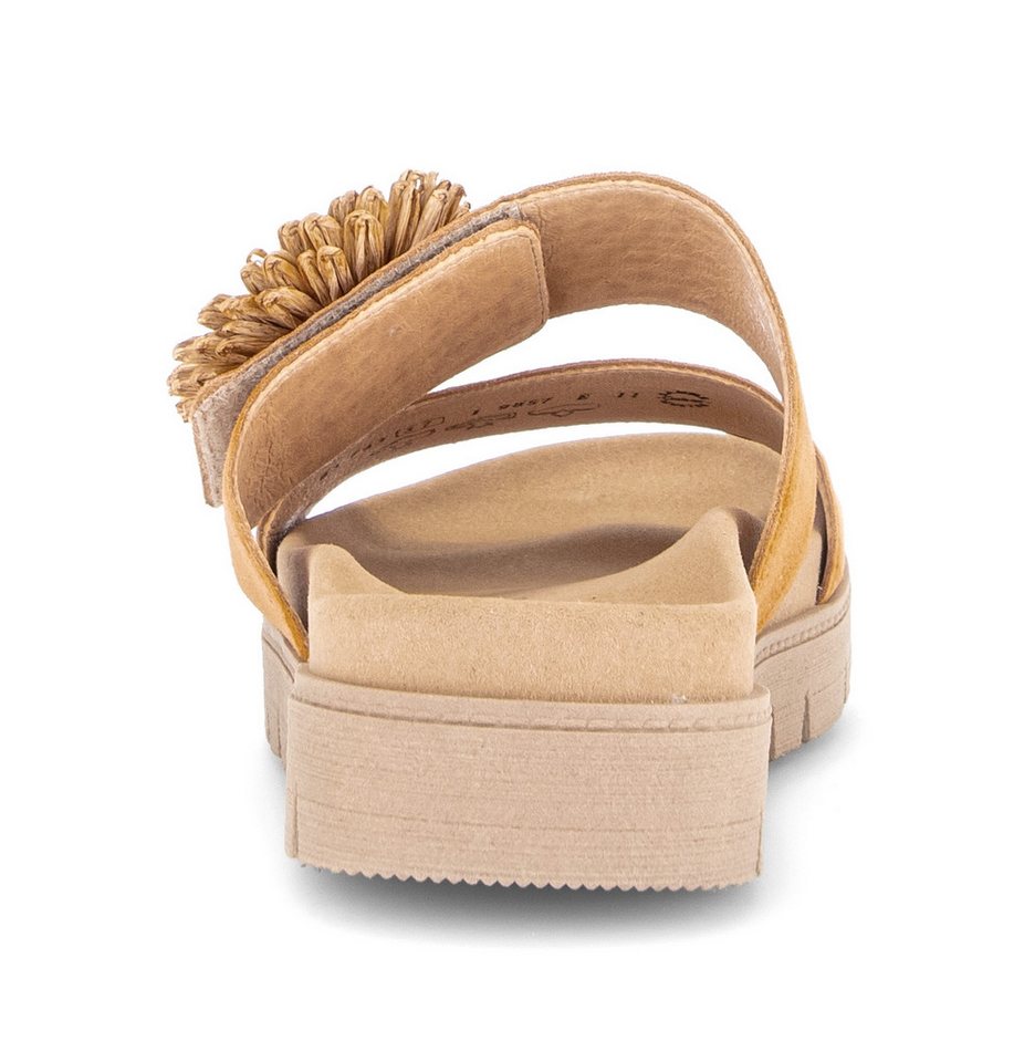 Gabor Pantolette Plateau, Sommerschuh, Schlupfschuh mit Bast-Zierblüte – Bild 5 von 5