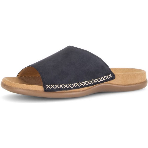 Gabor Pantolette Sommerschuh, Schlüpfschuh mit Kontrastnähten
