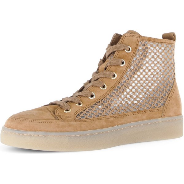 Gabor Plateausneaker, Schnürschuh, Freizeitschuh, High-Top-Sneaker mit modischer Stickerei
