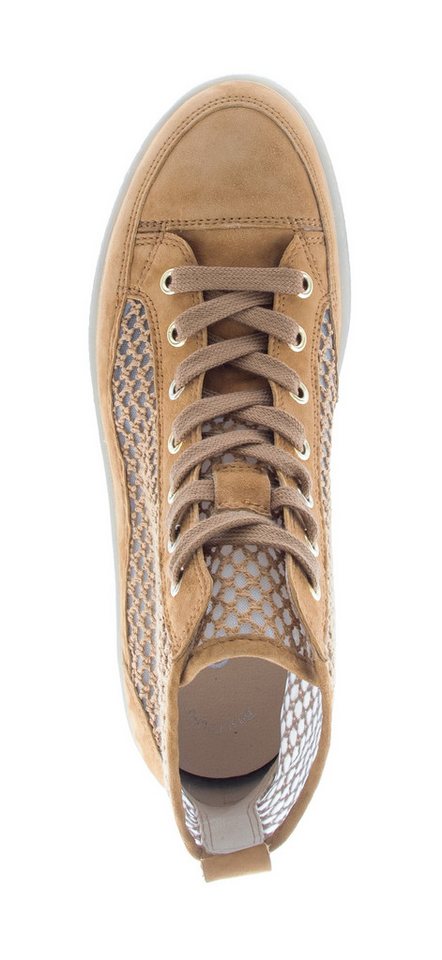 Gabor Plateausneaker, Schnürschuh, Freizeitschuh, High-Top-Sneaker mit modischer Stickerei – Bild 4 von 5