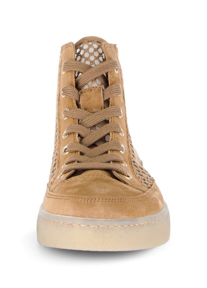 Gabor Plateausneaker, Schnürschuh, Freizeitschuh, High-Top-Sneaker mit modischer Stickerei – Bild 5 von 5