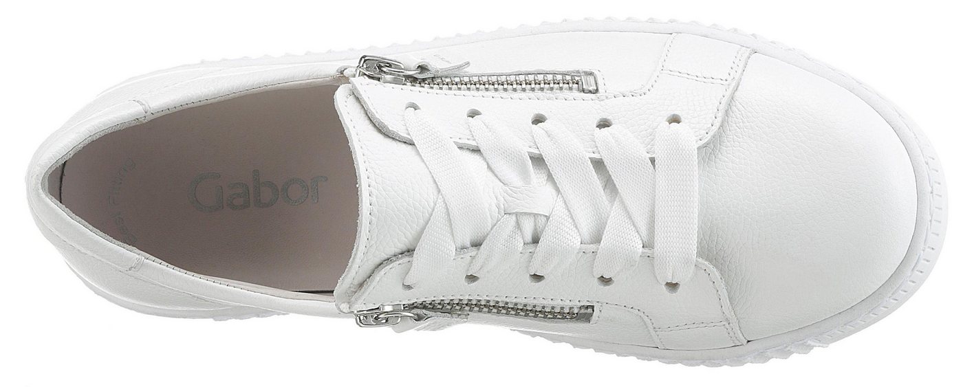 Gabor Plateausneaker, Freizeitschuh, Halbschuh, Schnürschuh mit zwei Reißverschlüssen – Bild 3 von 5