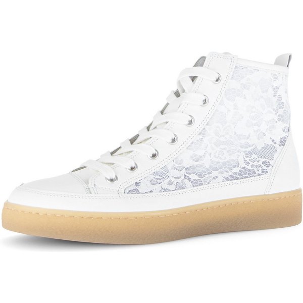 Gabor Plateausneaker, Schnürschuh, Freizeitschuh, High-Top-Sneaker mit modischer Stickerei