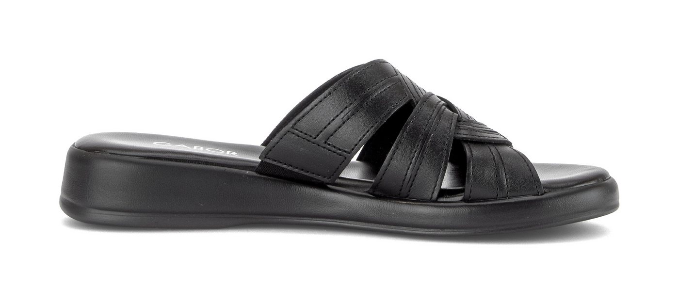 Gabor Rhodos Pantolette Plateau, Schlupfschuh, Sommerschuh mit Ziernähten – Bild 5 von 5