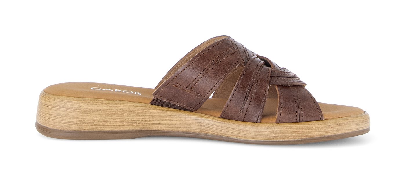 Gabor Rhodos Pantolette Plateau, Schlupfschuh, Sommerschuh mit Ziernähten – Bild 5 von 5