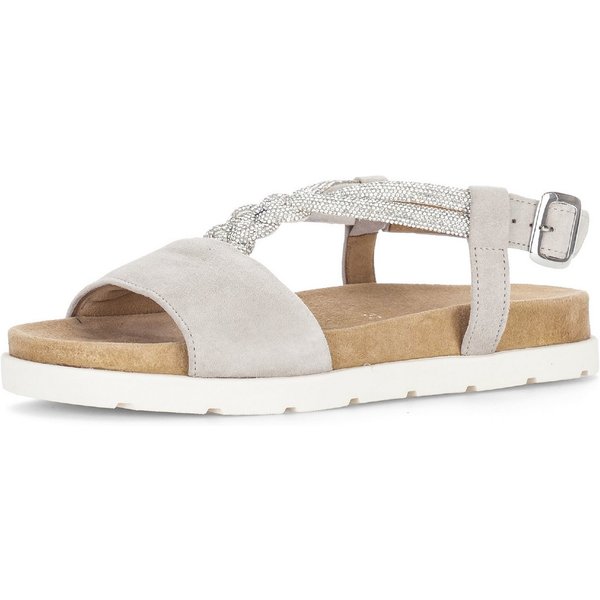 Gabor Riemchensandale Plateau, Sandalette, Sommerschuh mit funkelnden Strasssteichen
