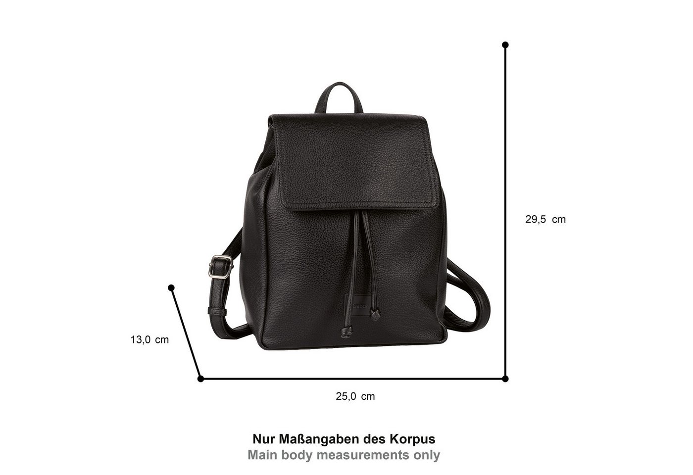 Gabor Rucksack Elfie, aus fein genarbtem, glattem Kunstleder und mit einem Logo Rubber Patch – Bild 2 von 5