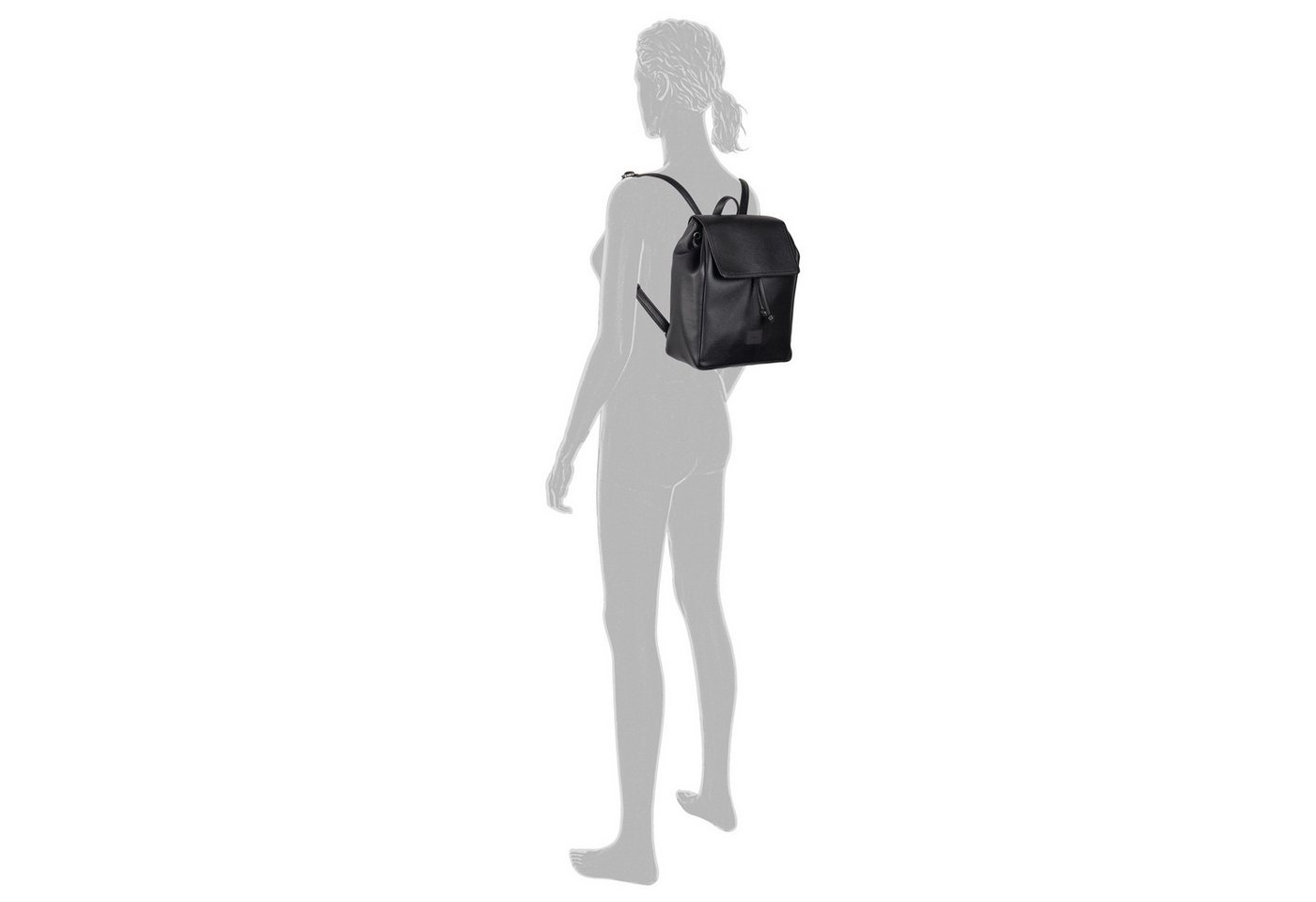Gabor Rucksack Elfie, aus fein genarbtem, glattem Kunstleder und mit einem Logo Rubber Patch – Bild 3 von 5