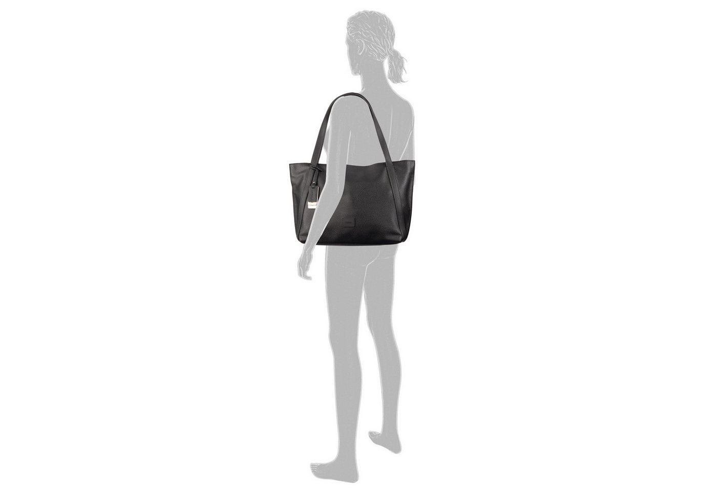 Gabor Shopper Elfie, aus fein genarbtem, glattem Kunstleder und mit einem Logo Rubber Patch – Bild 2 von 4