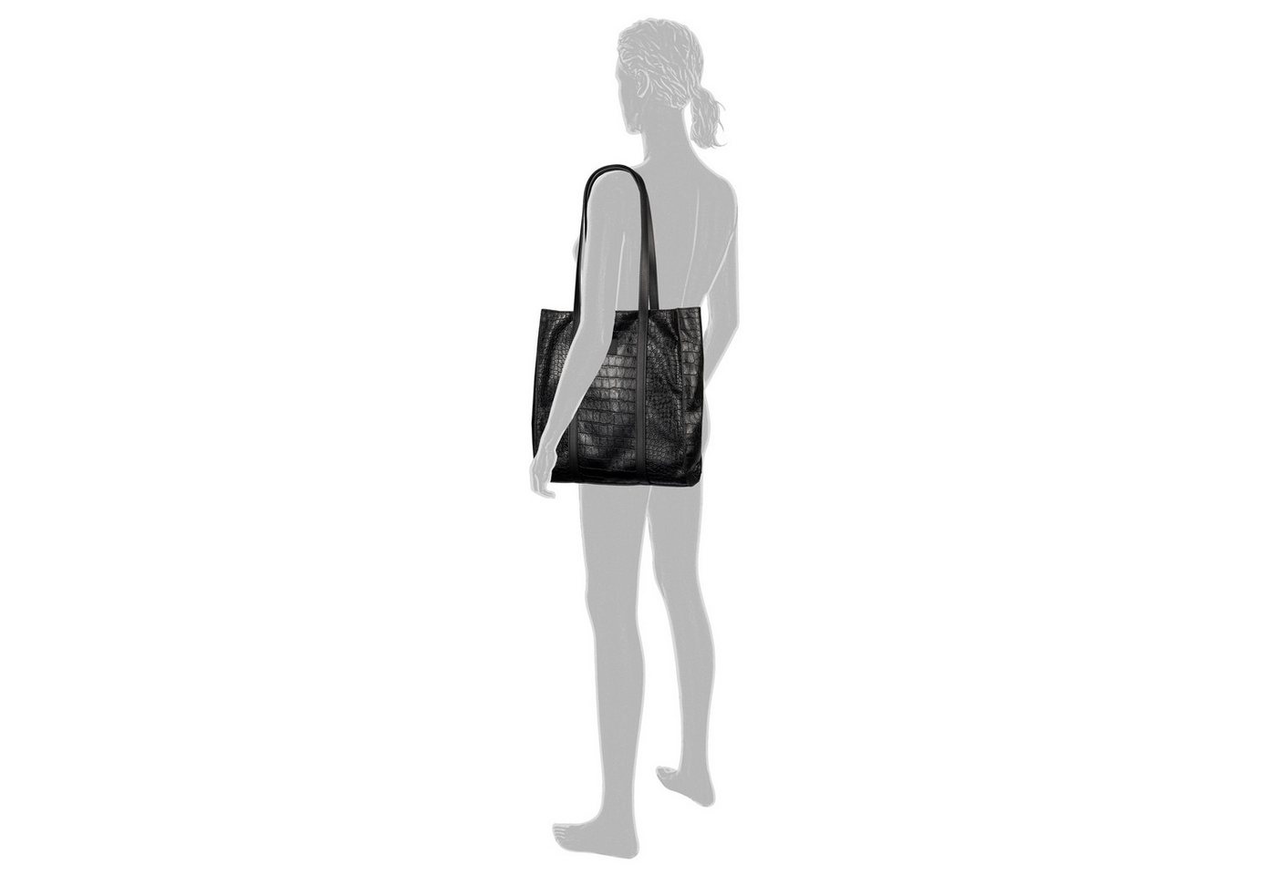 Gabor Shopper Elfie, Damen Schultertasche mit einem Logo Rubber Patch – Bild 2 von 5