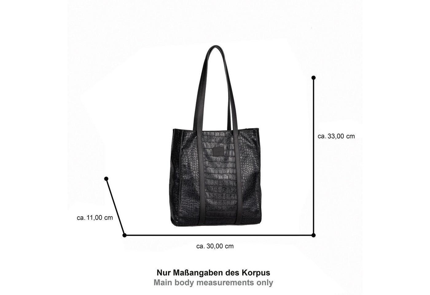 Gabor Shopper Elfie, Damen Schultertasche mit einem Logo Rubber Patch – Bild 5 von 5