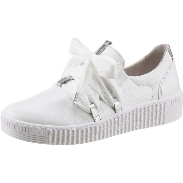 Gabor Slip-On Sneaker Schnürschuh, Halbschuh, Slipper mit aufgesetzter Zierschnürung